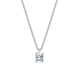 Dámský přívěsek včetně řetízku DF 6367, bílé zlato, s laboratorním diamantem o váze 1.50 ct VS1/F