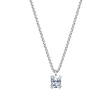 Dámský přívěsek včetně řetízku DF 6366, bílé zlato, s laboratorním diamantem o váze 1.00 ct VS1/F