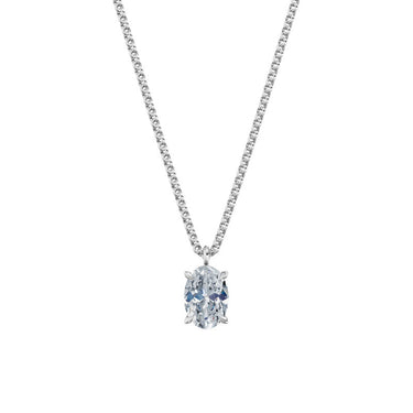 Dámský přívěsek včetně řetízku DF 6363, bílé zlato, s laboratorním diamantem o váze 1.50 ct VS1/F