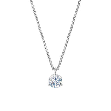 Dámský přívěsek včetně řetízku DF 6325, bílé zlato, s laboratorním diamantem o váze 1.50 ct VS1/F