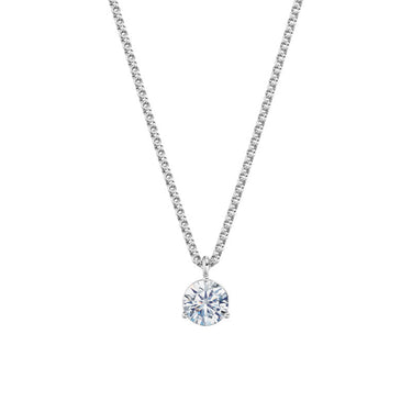 Dámský přívěsek včetně řetízku DF 6324, bílé zlato, s laboratorním diamantem o váze 1.00 ct VS1/F