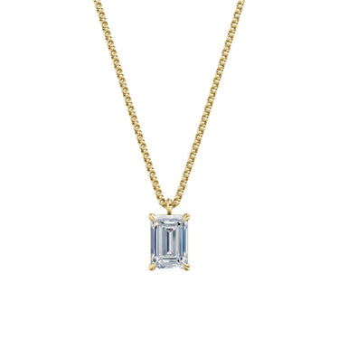 Dámský přívěsek včetně řetízku DF 6322, žluté zlato, s laboratorním diamantem o váze 3.00 ct VS1/F