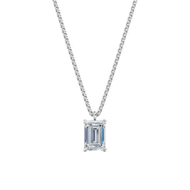 Dámský přívěsek včetně řetízku DF 6322, bílé zlato, s laboratorním diamantem o váze 3.00 ct VS1/F