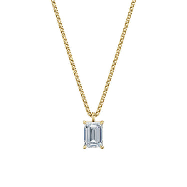 Dámský přívěsek včetně řetízku DF 6321, žluté zlato, s laboratorním diamantem o váze 2.00 ct VS1/F