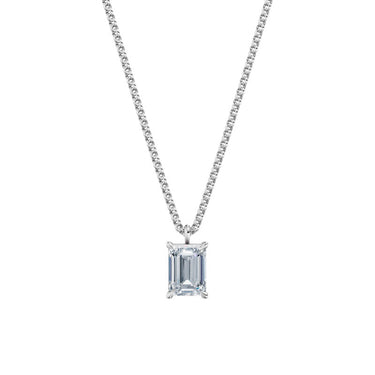 Dámský přívěsek včetně řetízku DF 6321, bílé zlato, s laboratorním diamantem o váze 2.00 ct VS1/F