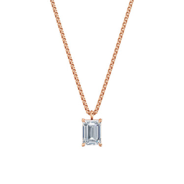 Dámský přívěsek včetně řetízku DF 6321, růžové zlato, s laboratorním diamantem o váze 2.00 ct VS1/F