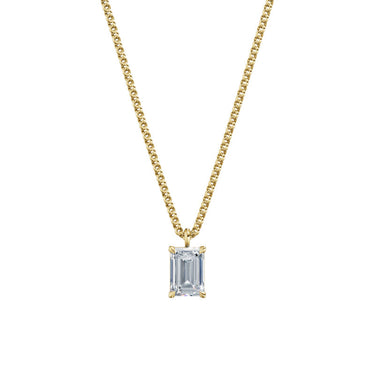 Dámský přívěsek včetně řetízku DF 6320, žluté zlato, s laboratorním diamantem o váze 1.50 ct VS1/F