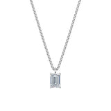 Dámský přívěsek včetně řetízku DF 6320, bílé zlato, s laboratorním diamantem o váze 1.50 ct VS1/F