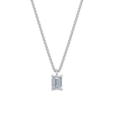 Dámský přívěsek včetně řetízku DF 6320, bílé zlato, s laboratorním diamantem o váze 1.50 ct VS1/F