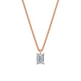 Dámský přívěsek včetně řetízku DF 6320, růžové zlato, s laboratorním diamantem o váze 1.50 ct VS1/F