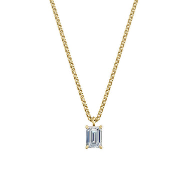 Dámský přívěsek včetně řetízku DF 6319, žluté zlato, s laboratorním diamantem o váze 1.00 ct VS1/F