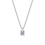 Dámský přívěsek včetně řetízku DF 6319, bílé zlato, s laboratorním diamantem o váze 1.00 ct VS1/F