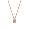 Dámský přívěsek včetně řetízku DF 6319, růžové zlato, s laboratorním diamantem o váze 1.00 ct VS1/F