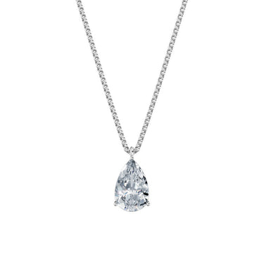 Dámský přívěsek včetně řetízku DF 6318, bílé zlato, s laboratorním diamantem o váze 3.00 ct VS1/F