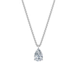 Dámský přívěsek včetně řetízku DF 6317, bílé zlato, s laboratorním diamantem o váze 2.00 ct VS1/F