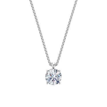 Dámský přívěsek včetně řetízku DF 6315, bílé zlato, s laboratorním diamantem o váze 3.00 ct VS1/F