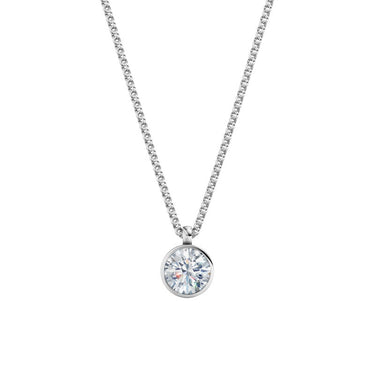 Dámský přívěsek včetně řetízku DF 6309, bílé zlato, s laboratorním diamantem o váze 1.50 ct VS1/F