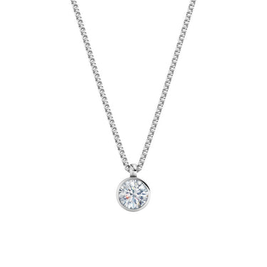 Dámský přívěsek včetně řetízku DF 6242, bílé zlato, s laboratorním diamantem o váze 1.00 ct VS1/F