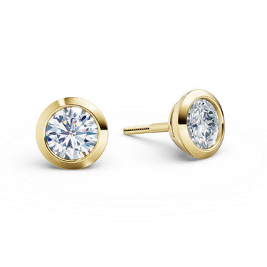Dámské náušnice DF 3676, žluté zlato s laboratorními diamanty o celkové váze 1.00 ct VS1/F
