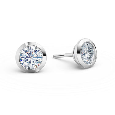 Dámské náušnice DF 3676, bílé zlato s laboratorními diamanty o celkové váze 1.00 ct VS1/F