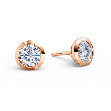 Dámské náušnice DF 3676, růžové zlato s laboratorními diamanty o celkové váze 1.00 ct VS1/F
