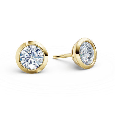 Dámské náušnice DF 3677, žluté zlato s laboratorními diamanty o celkové váze 1.48 ct VS1/F