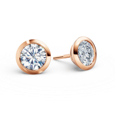 Dámské náušnice DF 3679, růžové zlato s laboratorními diamanty o celkové váze 2.00 ct VS1/F