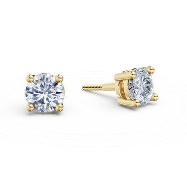 Dámské náušnice DF 3686, žluté zlato s laboratorními diamanty o celkové váze 1.00 ct VS1/F