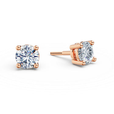 Dámské náušnice DF 3686, růžové zlato s laboratorními diamanty o celkové váze 1.00 ct VS1/F