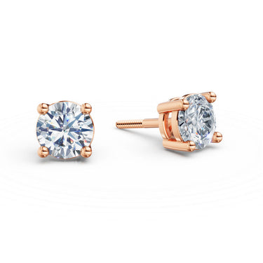 Dámské náušnice DF 3687, růžové zlato s laboratorními diamanty o celkové váze 1.48 ct VS1/F