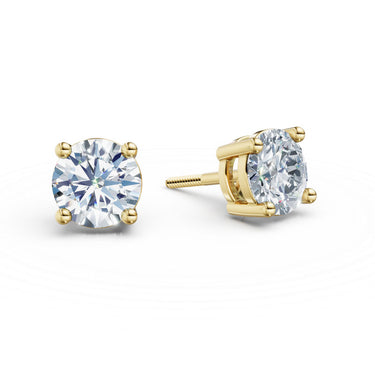 Dámské náušnice DF 3689, žluté zlato s laboratorními diamanty o celkové váze 2.00 ct VS1/F