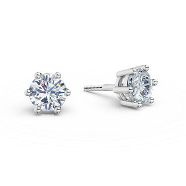 Dámské náušnice DF 3696, bílé zlato s laboratorními diamanty o celkové váze 1.00 ct VS1/F