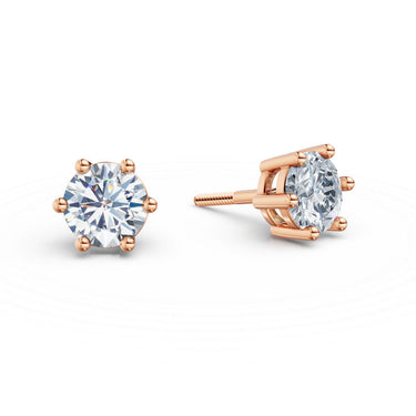 Dámské náušnice DF 3697, růžové zlato s laboratorními diamanty o celkové váze 1.48 ct VS1/F
