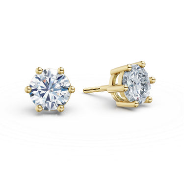 Dámské náušnice DF 3699, žluté zlato s laboratorními diamanty o celkové váze 2.00 ct VS1/F