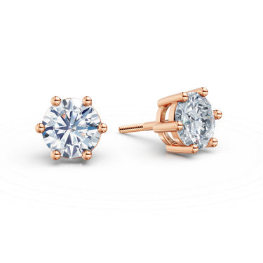 Dámské náušnice DF 3699, růžové zlato s laboratorními diamanty o celkové váze 2.00 ct VS1/F