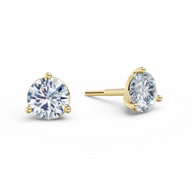 Dámské náušnice DF 6407, žluté zlato s laboratorními diamanty o celkové váze 1.48 ct VS1/F