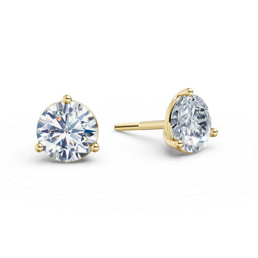 Dámské náušnice DF 6408, žluté zlato s laboratorními diamanty o celkové váze 2.00 ct VS1/F