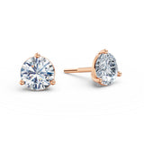 Dámské náušnice DF 6408, růžové zlato s laboratorními diamanty o celkové váze 2.00 ct VS1/F