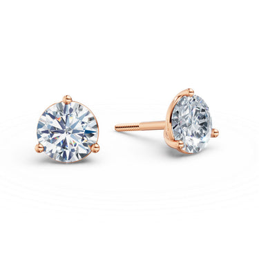 Dámské náušnice DF 6408, růžové zlato s laboratorními diamanty o celkové váze 2.00 ct VS1/F