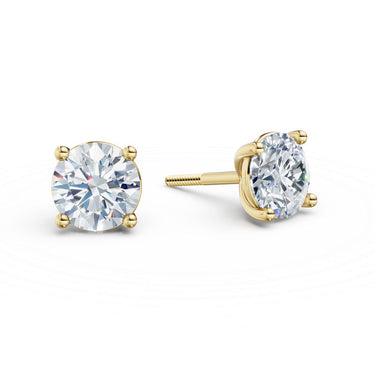 Dámské náušnice DF 6411, žluté zlato s laboratorními diamanty o celkové váze 2.00 ct VS1/F