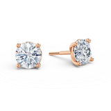  Dámské náušnice DF 6411, růžové zlato s laboratorními diamanty o celkové váze 2.00 ct VS1/F