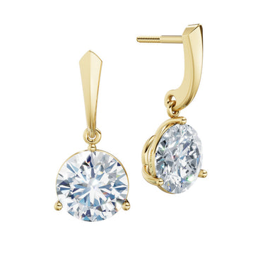 Dámské náušnice DF 6419, žluté zlato s laboratorními diamanty o celkové váze 6.00 ct VS1/F