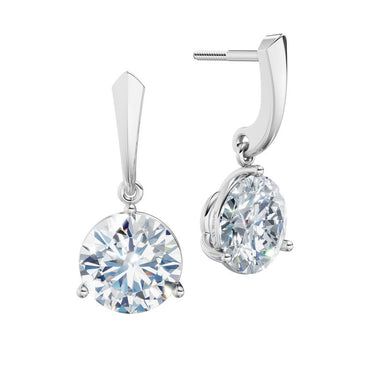 Dámské náušnice DF 6419, bílé zlato s laboratorními diamanty o celkové váze 6.00 ct VS1/F