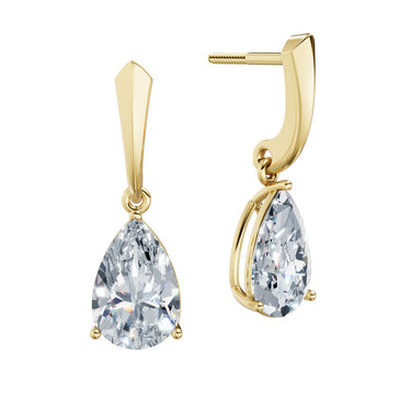 Dámské náušnice DF 6426, žluté zlato s laboratorními diamanty o celkové váze 4.00 ct VS1/F