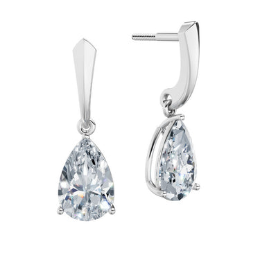 Dámské náušnice DF 6426, bílé zlato s laboratorními diamanty o celkové váze 4.00 ct VS1/F