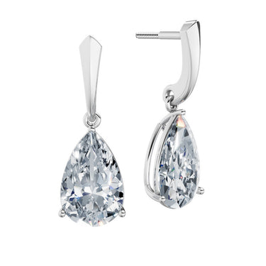 Dámské náušnice DF 6427, bílé zlato s laboratorními diamanty o celkové váze 6.00 ct VS1/F