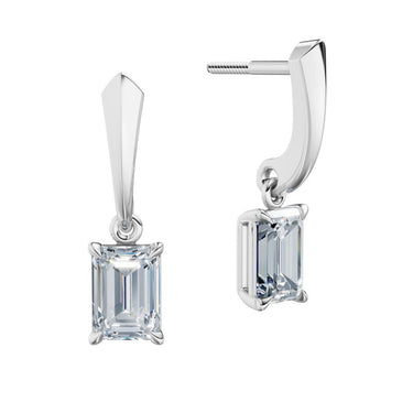 Dámské náušnice DF 6428, bílé zlato s laboratorními diamanty o celkové váze 2.00 ct VS1/F  