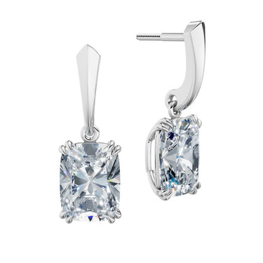 Dámské náušnice DF 6439, bílé zlato s laboratorními diamanty o celkové váze 6.00 ct VS1/F