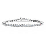 Tenisový náramek DF 6506 z bílého zlata, s laboratorními diamanty, velikost L