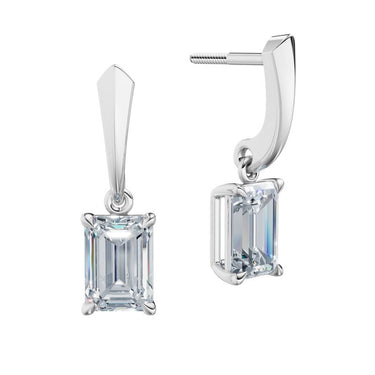 Dámské náušnice DF 6429, bílé zlato s laboratorními diamanty o celkové váze 3.00 ct VS1/F
